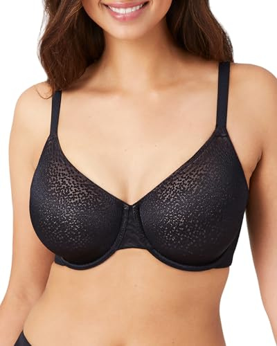 Wacoal Women's Back Appeal Underwire Bra Full Coverage, Black, 40E