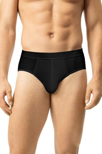 Mey Men's Jazz Pants - Underwear with Shaping Piping and Super Soft Terry Towelling Inserts - With Last Drop Technology - Basics Softball Series - 38178, black, S
