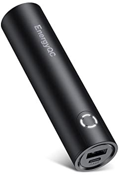Mini Powerbank USB C 5000mAh Kompakter Slim Externer Akku mit 2.4A Output Kleines Tragbares Ladegerät für iPhone, Huawei, Samsung, Xiaomi und Andere Smartphones-Schwarz