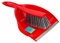 HOMESmith Made in Italy Ensemble pelle et balayette Rouge