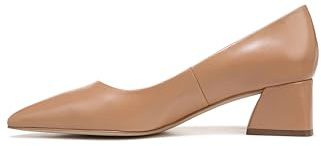 Franco Sarto Womens Racer Pointed Toe Block Heel Pump Toffee Tan Leather 10 M