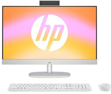 HP All-in-One PC | 23,8 FHD-Display | AMD Ryzen 5 7520U | 8 GB DDR5 RAM | 512 GB SSD | AMD Radeon Graphics| Windows 11 Home | Weiß