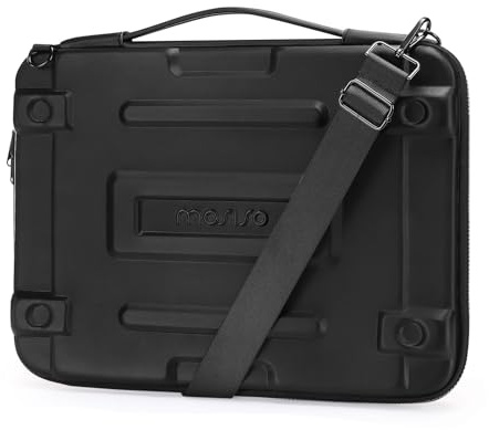 MOSISO Laptop PC Custodia Rigida,15,6 Pollici Computer Borsa Compatibile con MacBook Pro 16,HP,Dell,Lenovo,Asus Notebook,16 Pollici Astratto Geometric Impermeabile Portare Caso Borsa con Strap,Nero