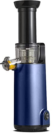 Máquina de prensado en frío compacta de alto rendimiento de jugo, ideal para frutas vegetales, potente motor de 120 W, exprimidor automático pequeño, licuadora portátil con función inversa