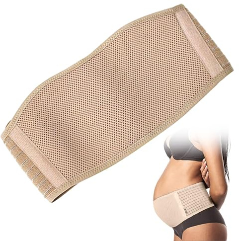 2 in 1 Pregnancy Belly Band Support for Bump, Pressure Relieving Waist Care Abdomen Pregnancy Support Pelvic Maternity Belt for Pregnant Women, Helps with Back, Hip Pain, Free Size