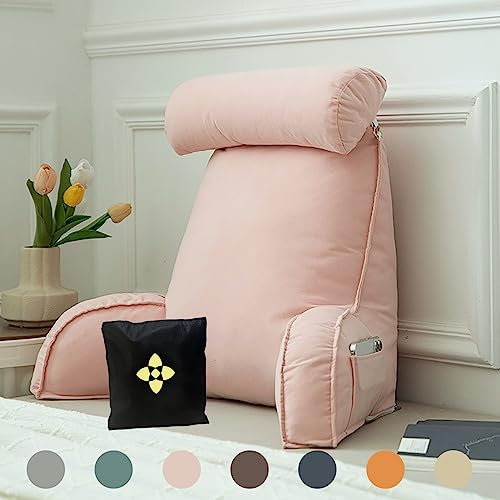 Almohada terapéutica de lectura con soporte para la espalda, cojín lumbar lavable y bolsa, ideal para libros, juegos y comodidad para acurrucarse, almohada perfecta para reposar en cama