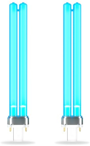 BrightArk Lampada UV Sostitutiva 11W PLS G23,Lampade UVC Ultraviolette per Filtri e Chiarificatori,Lampadina/Tube UV di Ricambio 2PIN G23 per Disinfezione di Stagni di Pesci e Acquari, 2-Pack