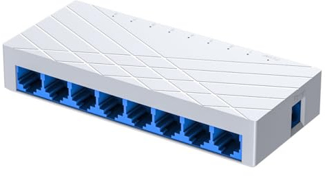 Whltzf 8 Port 1000Mbps Ethernet Switcher Gigabit Ethernet Unmanaged Intelligent RJ45 Internet Splitter for Router PC Energy Efficient Gigabit