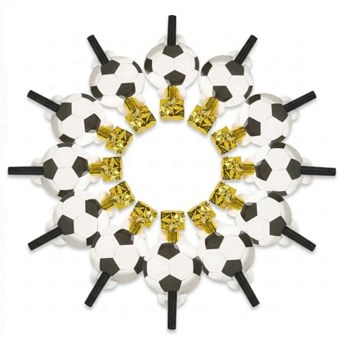 ARYIMYDP Set da 6 pezzi Trombette per compleanno, Noisemakers extra lunghi per creare una buona atmosfera, perfetti per matrimoni, Natale, Halloween, feste di calcio e la Coppa del Mondo