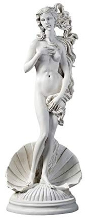 Design Toscano Birth of Venus, Roman Patroness of Love Indoor/Outdoor Garden Statue, 25 inches tall, Cast Stone Resin, Antique Stone Finish