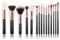 Jessup Lot pinceaux maquillages professionnels,set pinceaux maquillage rose doré 15pcs pinceau fond de tient,fard à paupières,poudre,définition et contours,eyeliner,pinceau pour yeux et visage,T160