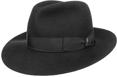 Borsalino Broadbrimmed Bogart Hat Women/Men Black 7 1/8