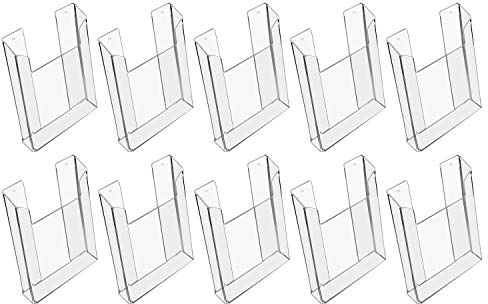 HMF 46842 Portavolantini da parete in acrilico | 10 pezzi | DIN A5 verticale | Trasparente