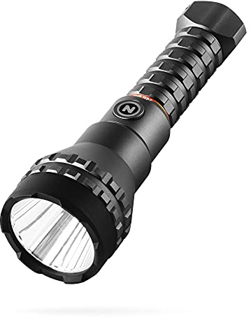 NEBO LUXTREME: 500 lumen fascio di luce mezzo miglio | Torcia ricaricabile grigio tempesta | Torcia resistente alla polvere e all'acqua