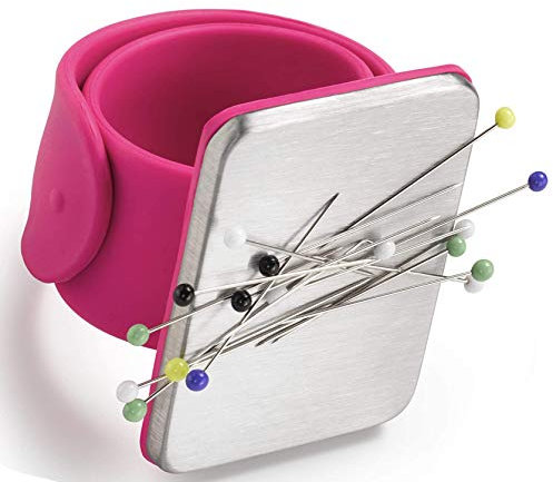 Bessy shop Magnetisches Silikon-Armband,1PCS Armnadelkissen magnetisch,Magnetisch Nadelkissen Armband, quadratisches Nadelkissen mit Silikon-Armband-Armband für DIY-Stickerei-Haarspangen