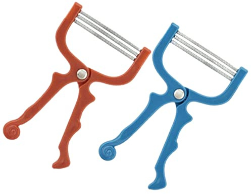 2 Pack 3 Row Handheld Spring Beauty Epilator Tool Handheld Facial Hair Remover Manual Portable Epilator for Women Face Beauty