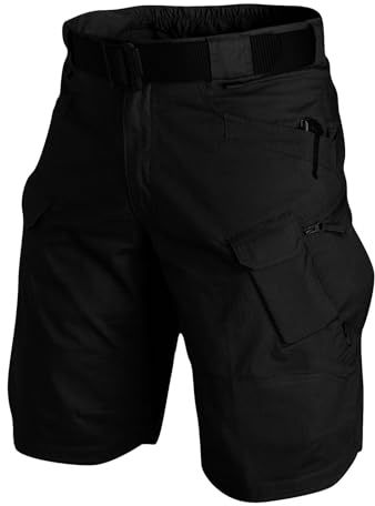 TOFOTL-Bermudas Hombre Cargo Drip Calabaza Pantalones Cortos Trekking Ropa Deportiva Ligero de Pantalones Cortos Cargo Militar Outdoor Trabajo Holgado Pantalon Trabajo Hombre 25-Negro M