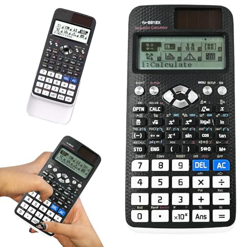 Lotvic FX-991EX Scientific Calculator, 552 Functions Scientific Calculator, 10+2 Digits Written Display Calculators, Portable Calculators for Students, Teachers, Business, School, Office (Black)
