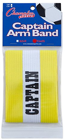 Champion Sports unisex teen Youth Size Captain Armband, Yellow, Youth US