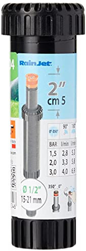 Claber 90004 - Pop-up regolabile da 0° a 350° escursione dal terreno di 2, colore Nero