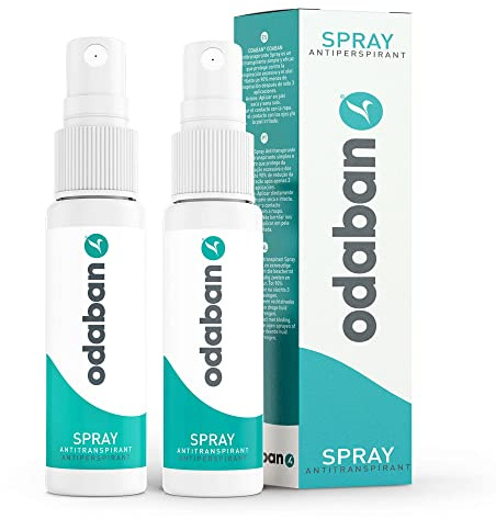odaban® Antitranspirant Deo Spray 2 x 30 ml gegen starkes Schwitzen | Anti-Schweiß-Deo für Hände, Achseln und Kopf | Antitranspirant für Männer & Frauen mit Langzeitschutz | duftneutral