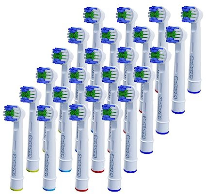 OneBuy24 - Aufsteckbürsten kompatibel mit Oral-B elektrischen Zahnbürsten - Kompatibel mit Precision Clean, Vitality, Professional Care, (24 Stück)