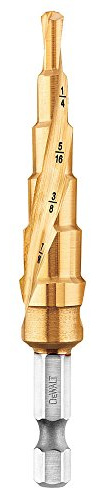 DEWALT Step Drill Bit, Impact Ready, 3/16-Inch-1/2-Inch (DWA1784IR)