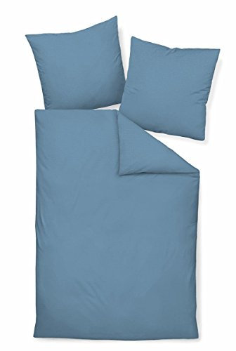 Janine Design - Biancheria da letto in morbido seersucker, 1 copripiumino 135 x 200 cm + 1 federa 80 x 80 cm
