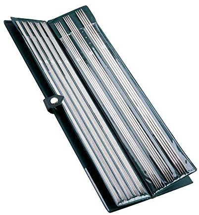 VOANZO44 Pezzi 11 Taglie 36 cm Ferri da Maglia Dritti in Acciaio Inossidabile con Set di Tessuti per Borsa Artigianato Maglione Accessori per Cucito