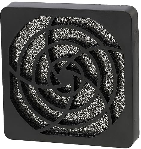 Aerzetix - C15119 - Griglia di Protezione per Ventola 92x92mm con Filtro Antipolvere per Case di Computer PC - densità del Filtro 45 ppi - in plastica - Colore Nero