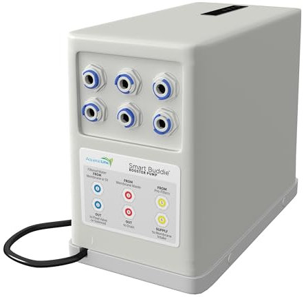 AquaticLife Smart Buddie RO Water Booster Pump Kit for 50-100 GPD Reverse Osmosis Water Filter System RO/DI Filtration Units, Pressure Boost Pumps