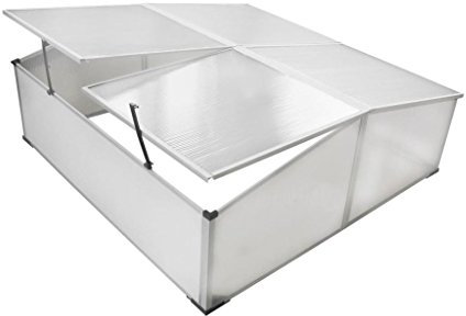 Rantry Invernadero frío con 4 aperturas, 108 x 110 x 41 cm, invernadero de jardín, invernadero para huerto, invernadero, invernadero para huerto, invernadero, para plantas, casa, muebles