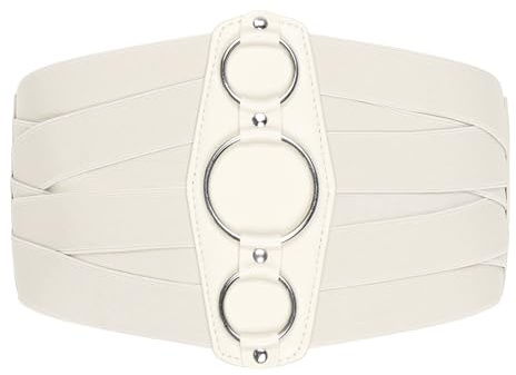 BlackButterfly Korsettskärp Dam Konstläder Resårgaller, Beige, M