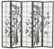 Homestyle4u 287, Paravent Raumteiler Trennwand Weiß Schwarz 5 teilig Raumtrenner Sichtschutz Holz Japanische Shoji