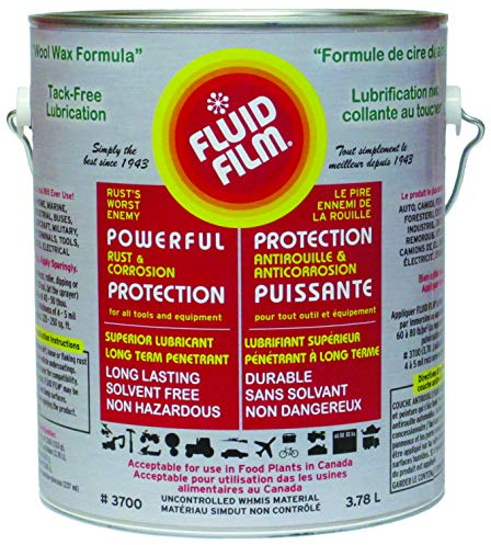 Fluid Film 1 Gallon Can Rust Inhibitor Rust Prevention Anti Corrosion Anti Rust Coating Undercoating Underbody Rust Proofing Corrosion Protection for Truck Snow Blower Mower Car Semi Tractor Bus