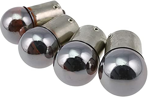 Set di lampadine per indicatori di direzione STR8 (x4) BA15S 12V / 10W interno arancione / esterno cromato