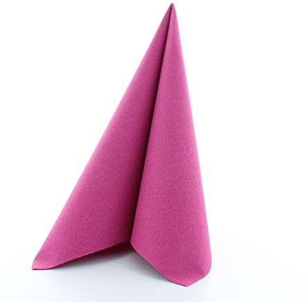 Mank Servietten Violett Fuchsia Tischdeko Hochzeitsdeko Servietten Falten 40x40cm 50 Stück