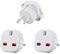 【3 Packs】Travel Adapter UK to European Plug Adapter, UK to Europe Converter Type C/E/F for Spain, France, Italy, Portugal, Poland, Greece, Netherlands, Turkey and more.