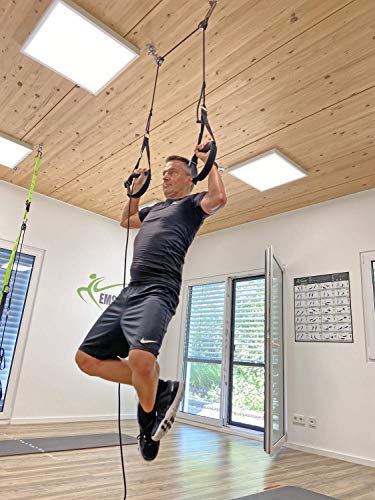 eaglefit Sling-Trainer Multi inkl. Umlenkrolle und Edelstahl-Deckenhalterung - zu Hause trainieren, 2 DH