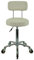 VAKON SALON - Premium Rollhocker mit Lehne in Weiß - Höhenverstellbar von 55 bis 75 cm - Rundsitz - Drehhocker Arbeitshocker Praxishocker