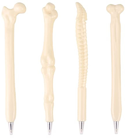 4 piezas Bolígrafos de Tinta Negra, Forma De Hueso, Regalos para MedicoS | Bolígrafos Creativos Regalos Para Médicos, Enfermeras, Amigos, Estudiantes, Regalo Escuela Oficina Papelería