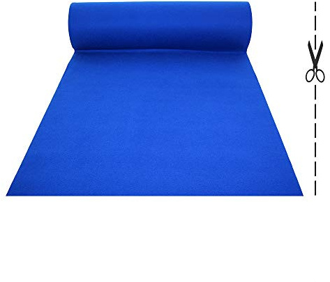 OLIVO.shop | Rotolo Passatoia per Eventi, Lungo e Stretto Tappeto per Feste e Allestimenti, Matrimonio, al Metro, Vari Colori e Misure ROPAS (Blu, 1x5 mt)