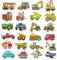 Yueser Flicken zum Aufbügeln Kinder, 24Pcs Bügelflicken Kinder Aufnäher Junge Bügelbilder für Textilien Auto Bügelpatch Aufbügelflicken Bügelsticker Patches Aufnäher zum Aufbügeln für Kleidung Jeans