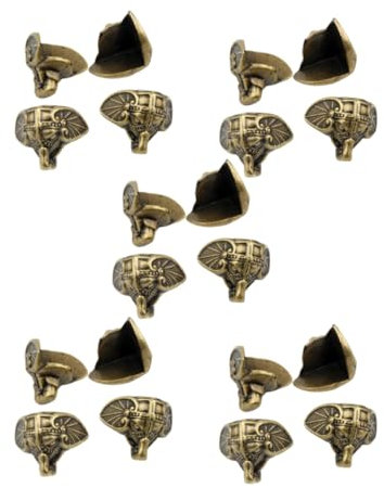 GOOHOCHY 20piezas Soporte Decorativo para Cajas De Joyas con Base De Plástico Vintage Color Bronce para Muebles De Madera y Almacenamiento De Accesorios