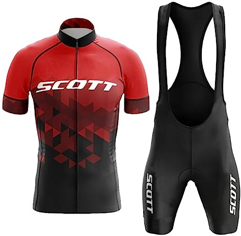 Fenovel Maillot Ciclismo Hombre Verano Conjunto Ropa MTB Pro Camiseta Bici Manga Corto y Culotte Almohadilla de Gel 19D