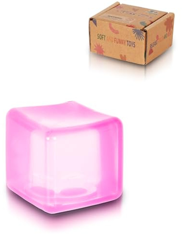 Copfeqyr 3.5cm Pink ice Squishy Cube Slow Rising Fidget Toy