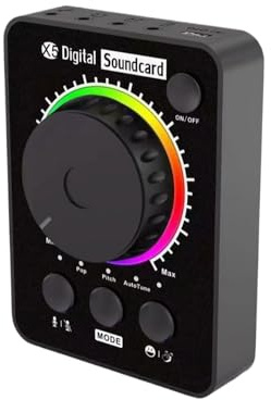 Scheda Audio Per PC | Touch Control 48kHz - Uomini Donne Ragazzi Ragazze Giovani Adolescenti Figlio Figlia Famiglia Doppia Flessibilità Di Potenza Monitoraggio A Latenza Zero