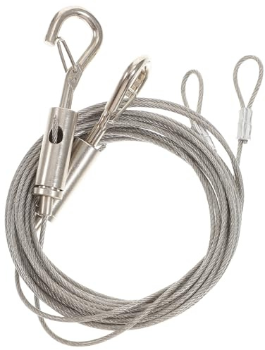 TOVINANNA Lot de 2 Câbles en Acier Inoxydable pour Accrocher des Cadres Photo et Miroirs, Réglables, Capacité 20 Kg, à Suspendre Robuste pour Intérieur et Extérieur, 2 Mètres