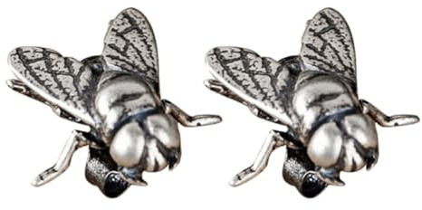 LABRIMP Boucles D'oreilles Bijoux pour Femmes Forme Mouche en Argenté S925, Style Punk Délicat, Résistantes à L'oxydation, Adaptées pour Remise de Diplômes et Fête