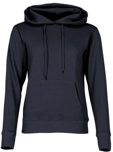 Fruit of the Loom 62038 Women’s Ladies’ Lady Fit Hooded Sweatshirt, Womens, Hoodie, Fruit of the Loom - Lady-Fit Hooded Sweat, deep navy, Large